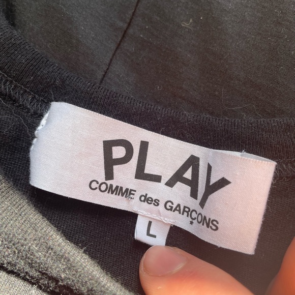 Comme Des Garçon PLAY Black Small Heart Tee Size Large - Picture 4 of 7